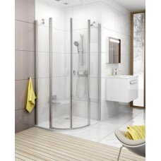Chrome - Cabina dus semirotunda 90 Lucios/Transp